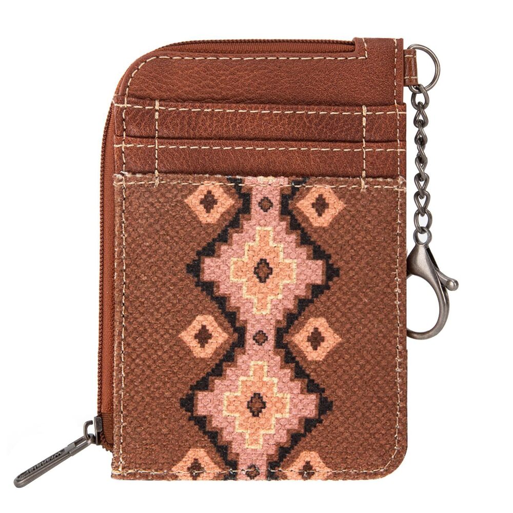 2844 Wrangler Card Wallet Boho Aztec Credit Card Holder with Zipper Pocket